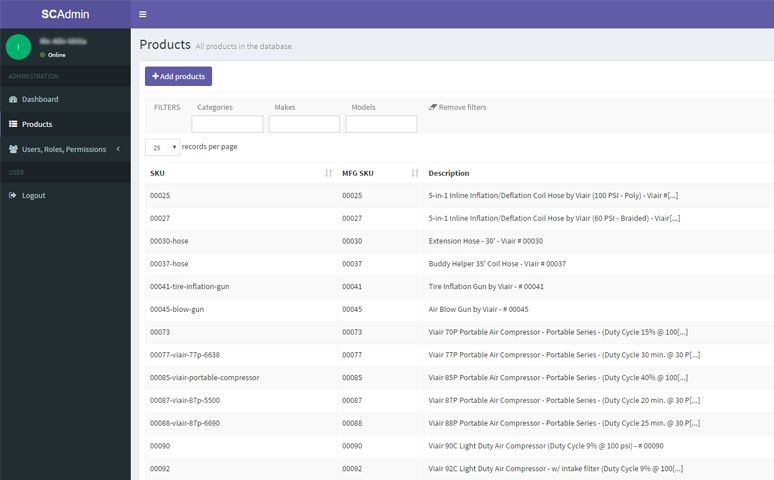 Odin Car Parts Admin Panel