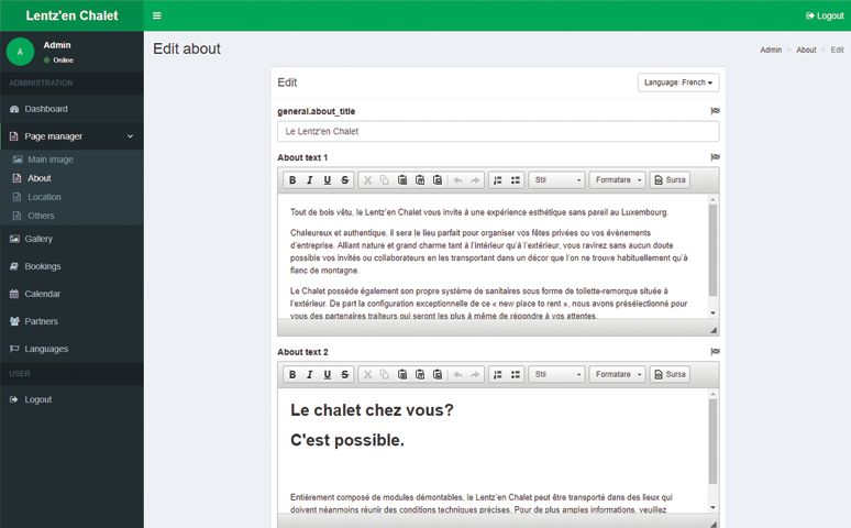 Lentz'en Chalet Booking